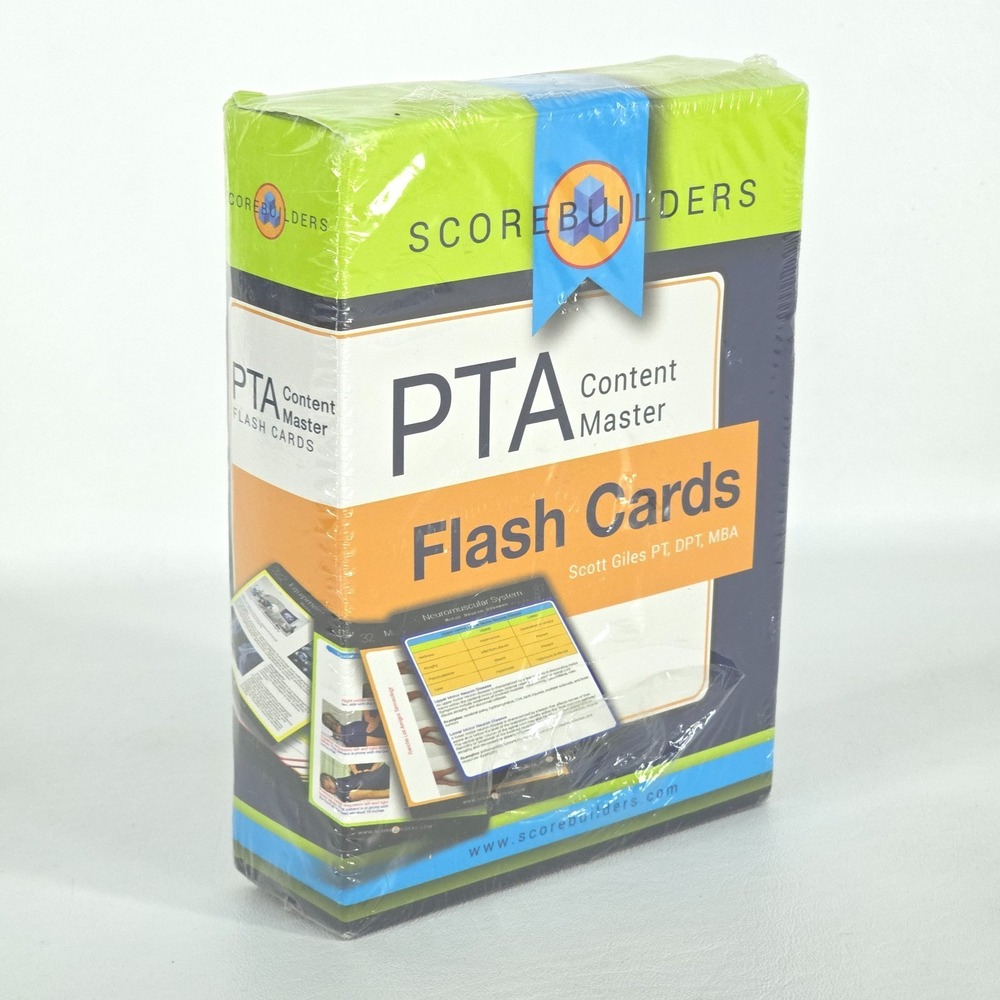 Scorebuilders PTA Content Master Flash Cards NPTAE Therapist Study Prep Set NEW